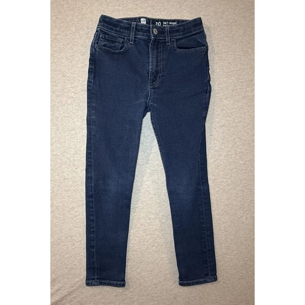 GAP Kids. Sky High Skinny Ankle. kid size 10. medium wash blue jeans